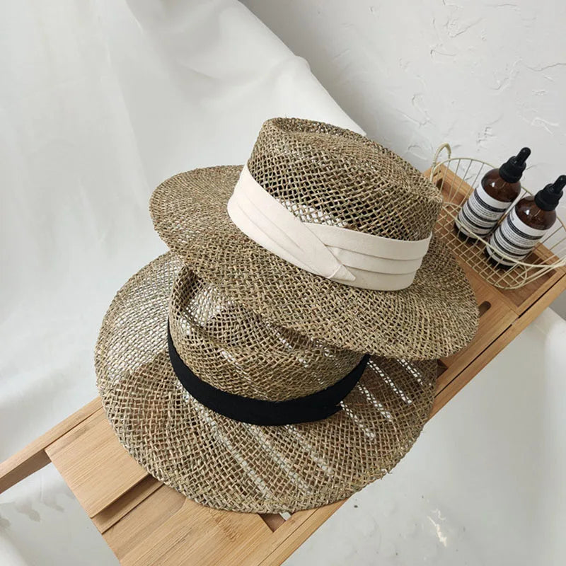 Handmade Straw Beach Hat For Women Summer hat