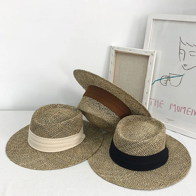 Handmade Straw Beach Hat For Women Summer hat