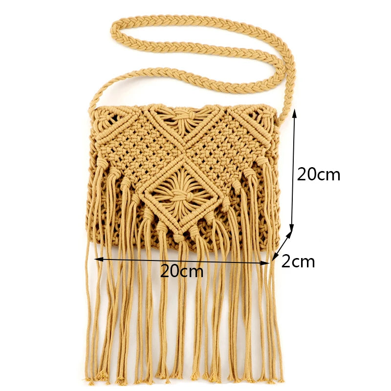 New Straw Bag ,Bohemian Tassel Beach Bag