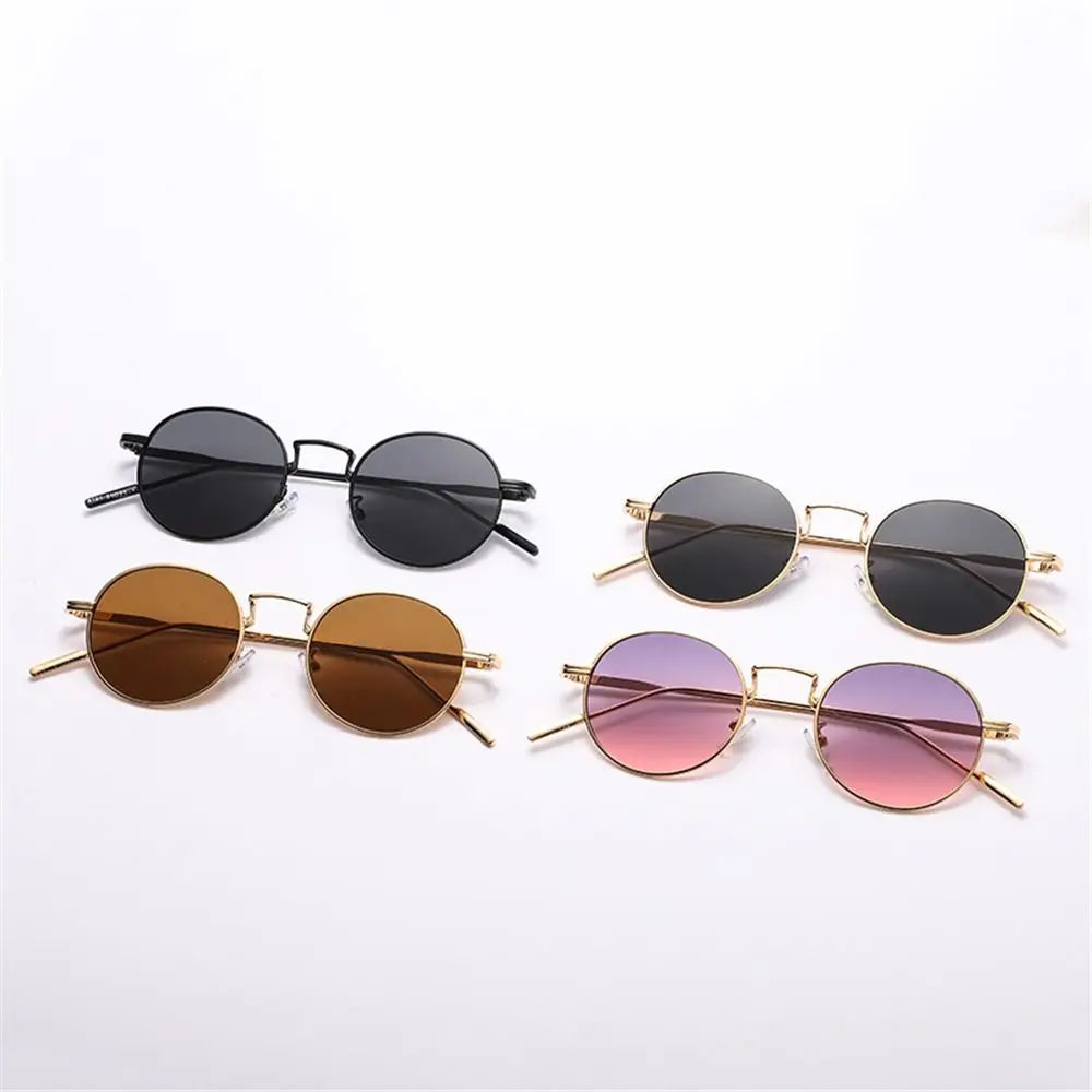 Fashion Trendy Black Shades Sun Glasses Round