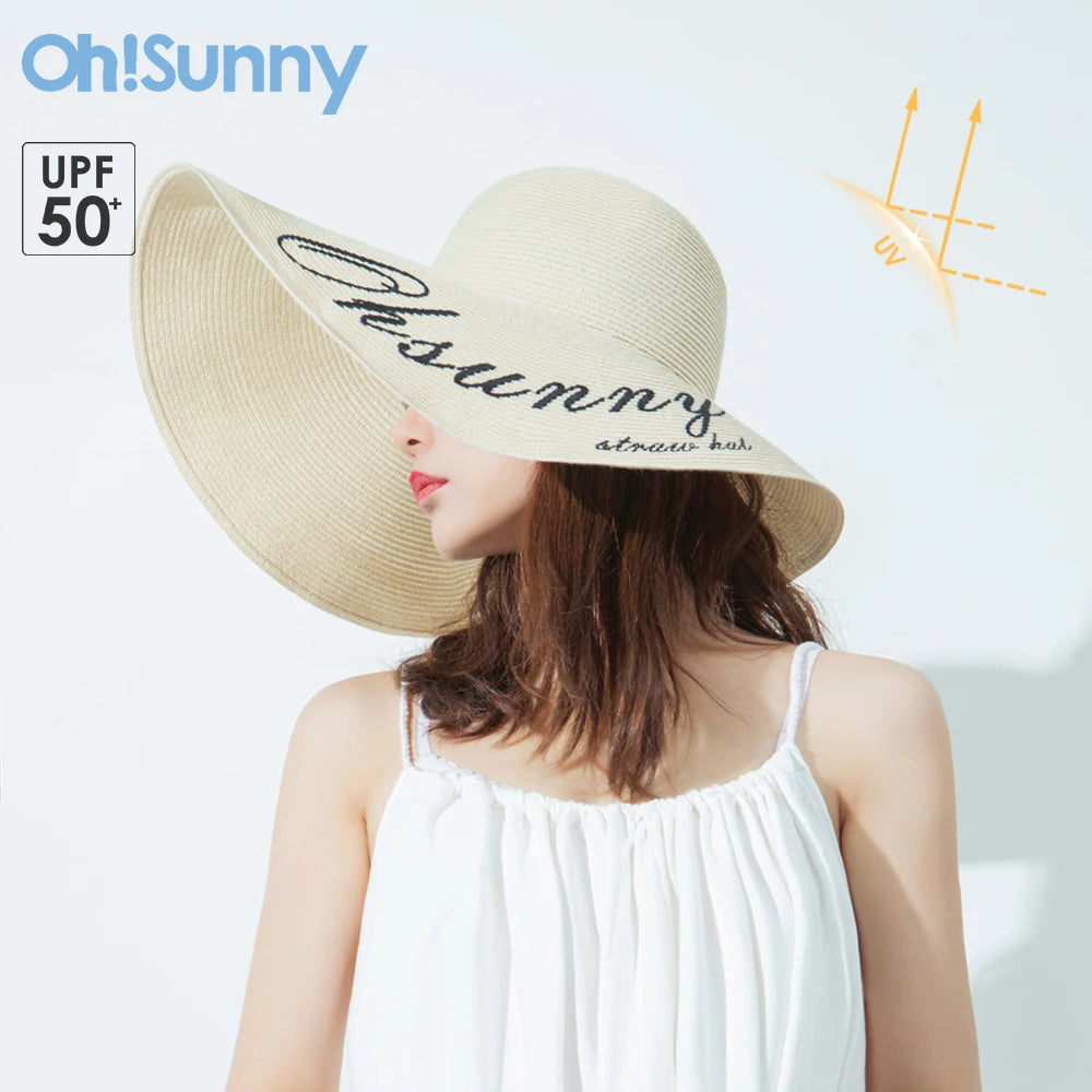 New Summer Floppy Wide Large Brim Straw Hat