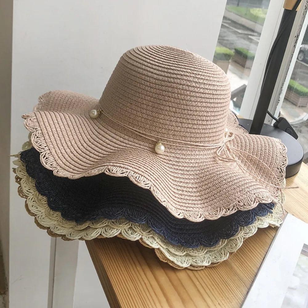 Summer Natural Straw Hat Large Wide Brim Sun Hats