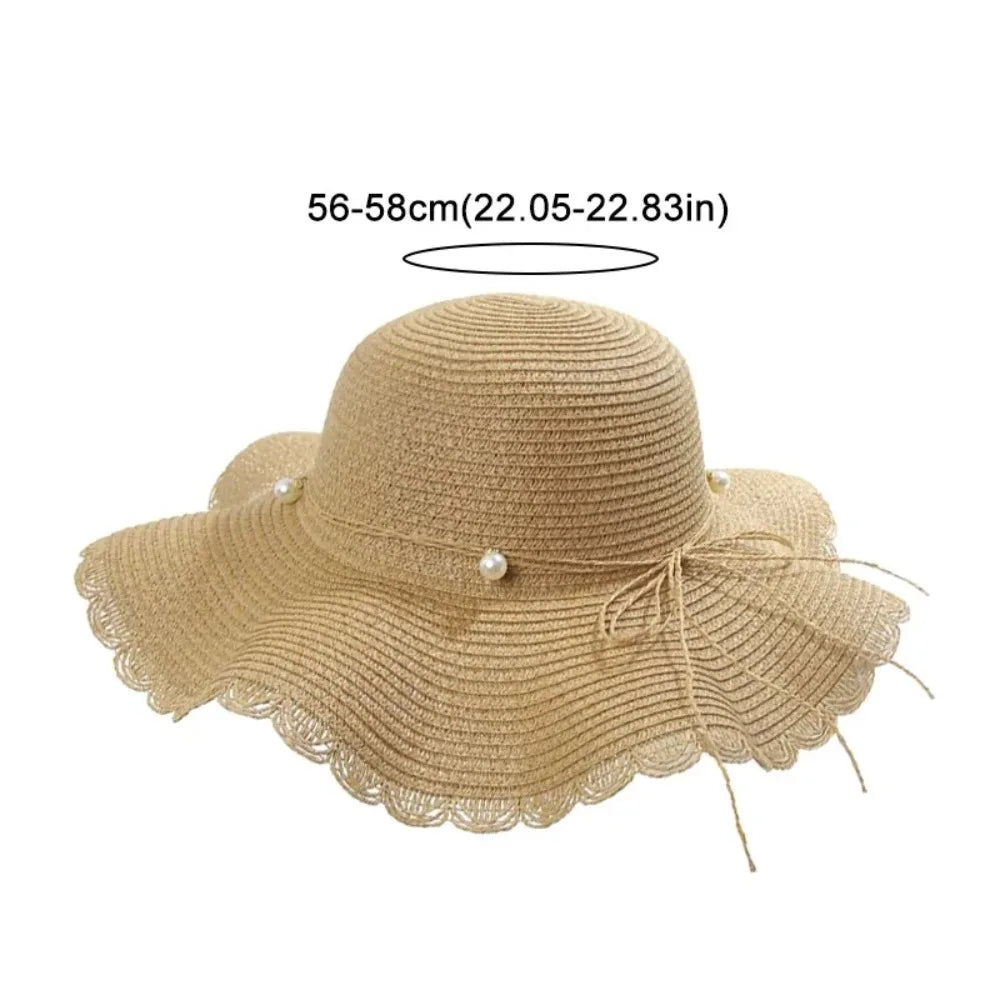 Summer Natural Straw Hat Large Wide Brim Sun Hats