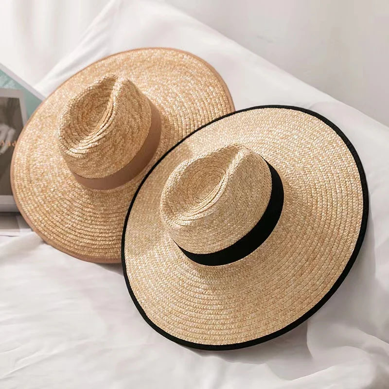 New 2024 Belt Strap Straw Sun Hat For Women Fashion