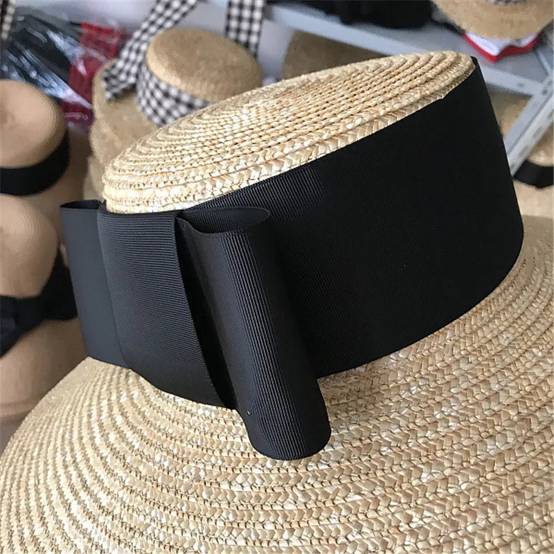 202202-nu summer handmade straw wide Hat