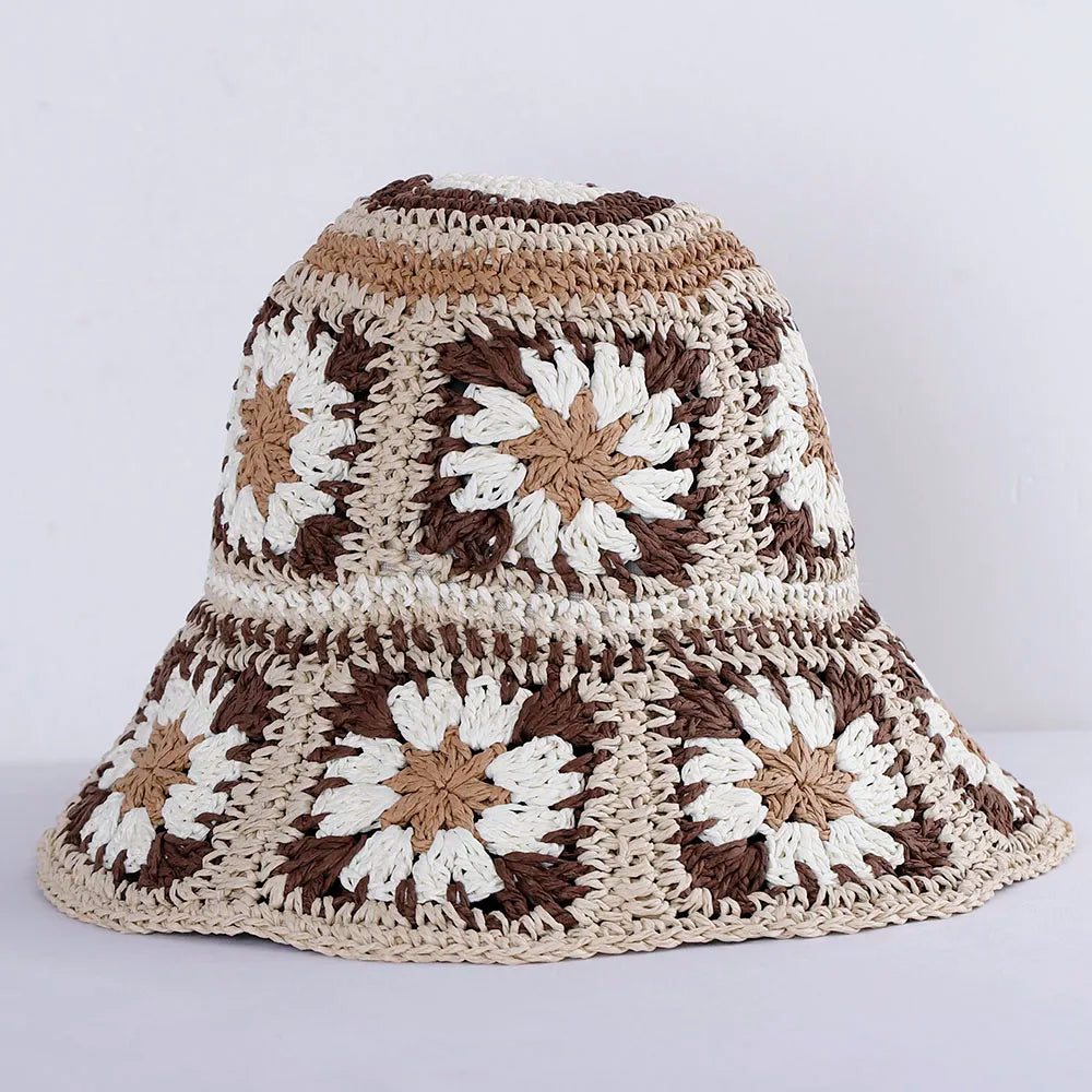 Womens Straw Hats crochet hat Panamas UV Protection Sun