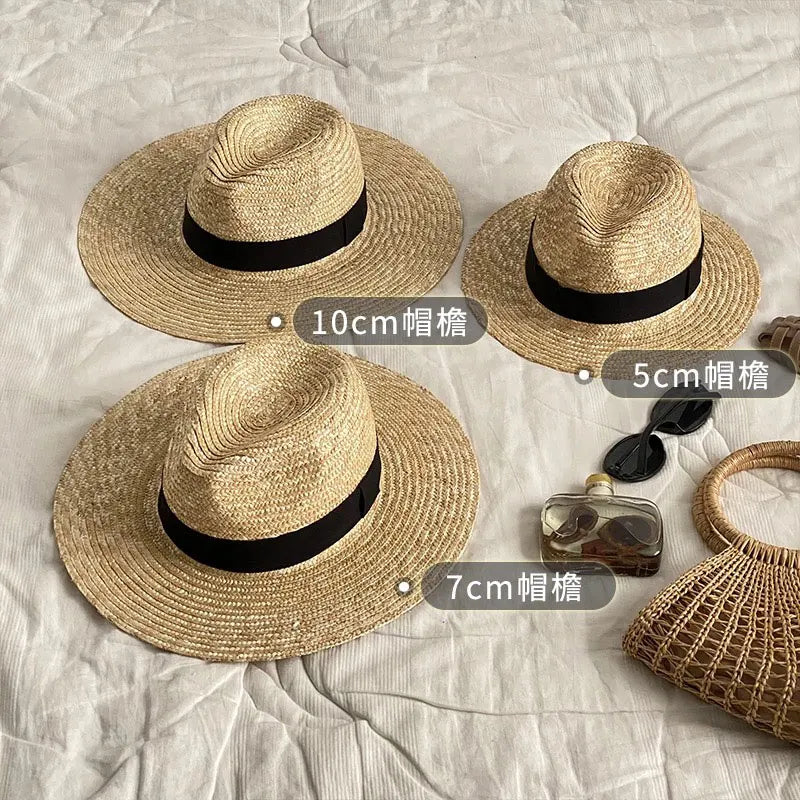 New Trend Summer Wide Brim Straw Hat Chapeau Ladies