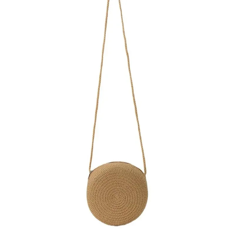 Hand Knitting Fashion Women's Minimalist Straw Bag