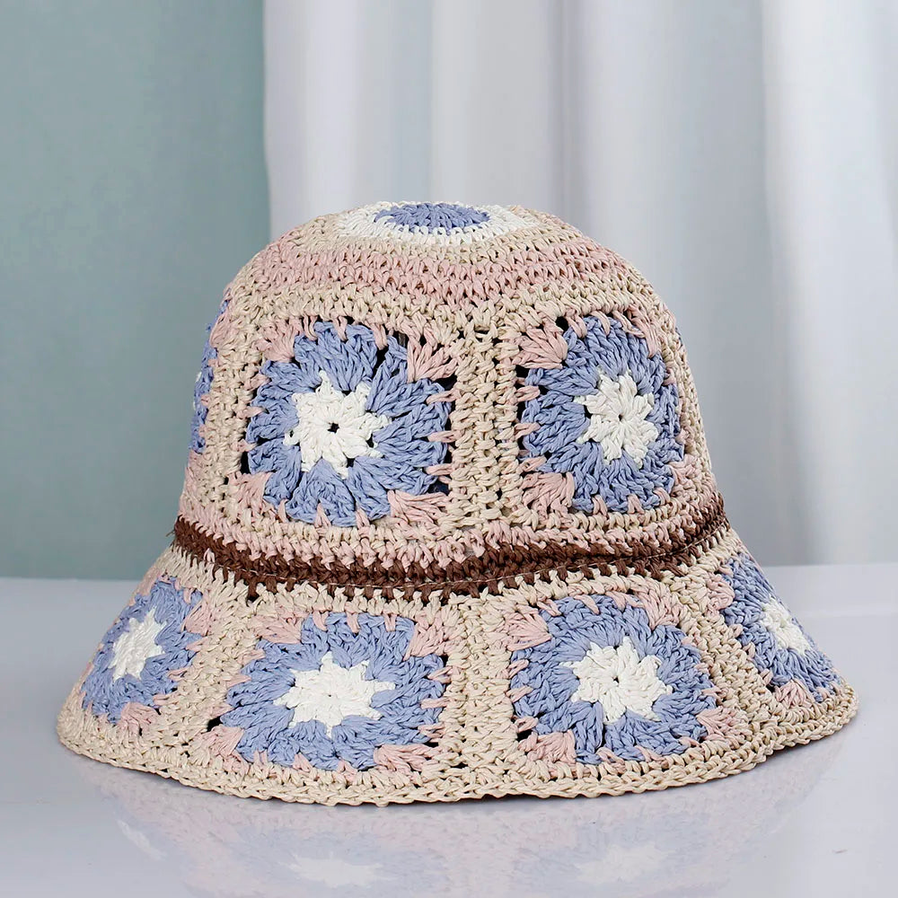 Womens Straw Hats crochet hat Panamas UV Protection Sun