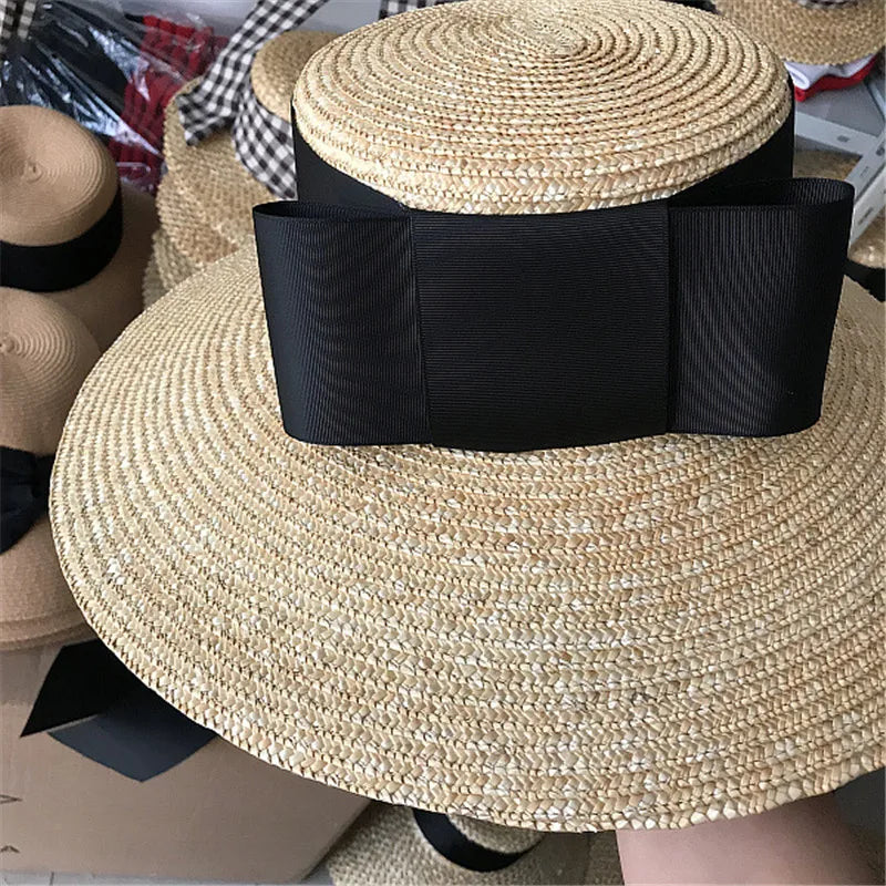 202202-nu summer handmade straw wide Hat